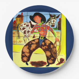 niedlicher Cowboy Pappteller