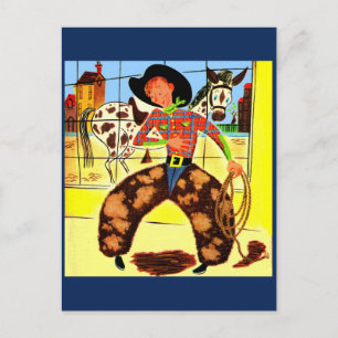 niedlicher Cowboy Postkarte