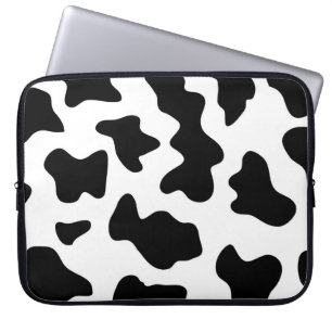 niedlicher Cowboy Schwarz-Weiß-Kuh-Druck Laptopschutzhülle