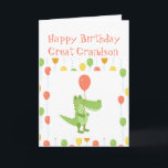Niedlicher Crocodile Animal Great Grandson Kinderg Karte<br><div class="desc">Niedlicher Crocodile Fun Animal Children Kindergeburtstag für Ihren Großen Enkel für den Fan von Tier,  Natur oder Wildnis. Geschlechtsneutrales süße Tier.  Krokodil 



 







  



 



 



 



 


com</div>