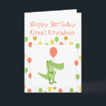 Niedlicher Crocodile Animal Great Grandson Kinderg Karte<br><div class="desc">Niedlicher Crocodile Fun Animal Children Kindergeburtstag für Ihren Großen Enkel für den Fan von Tier,  Natur oder Wildnis. Geschlechtsneutrales süße Tier.  Krokodil 



 







  



 



 



 



 


com</div>