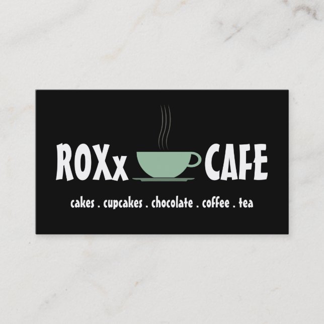 Niedlicher Cup Kaffee Tee Shop Kuchen Kuchen Visitenkarte (Vorderseite)