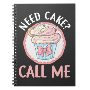 Niedlicher Cupcake Baker Spaß Bäckerei Konditore Notizblock