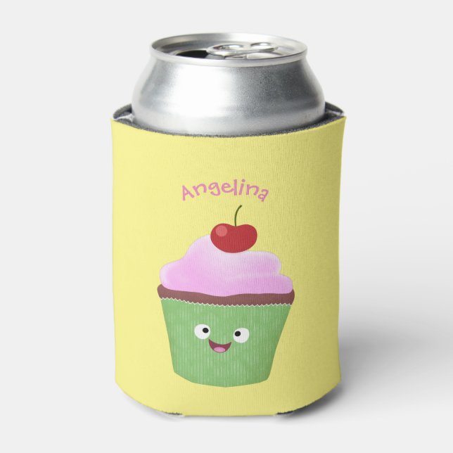 Niedlicher Cupcake Cartoon Dosenkühler (Kanne Vorderseite)