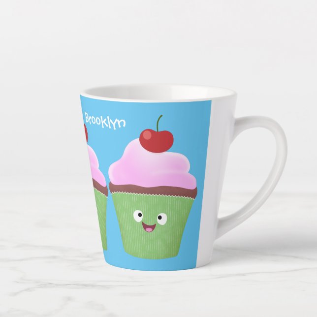 Niedlicher Cupcake Cartoon Milchtasse (Rechts)
