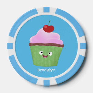 Niedlicher Cupcake Cartoon Pokerchips