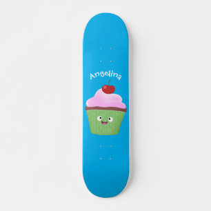 Niedlicher Cupcake Cartoon Skateboard