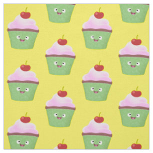 Niedlicher Cupcake Cartoon Stoff