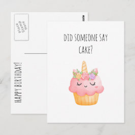 Niedlicher Cupcake Funny Happy Birthday Postkarte