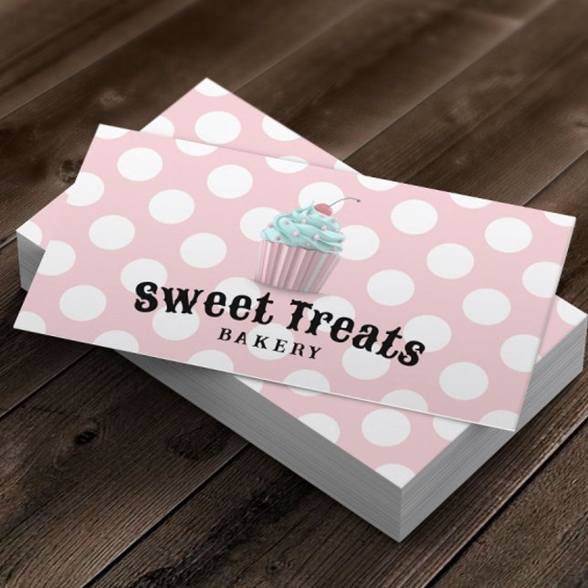 Niedlicher Cupcake Süßigkeiten Leckereien Bäckerei Visitenkarte (Von Creator hochgeladen)