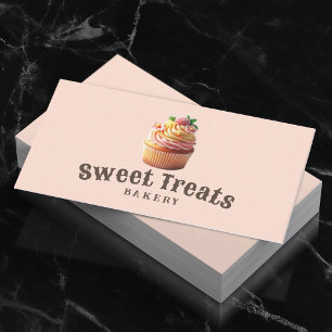 Niedlicher Cupcake Süßigkeiten Leckereien Kuchen B Visitenkarte