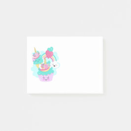 Niedlicher Cupcake und Happy Ice Creme Post-it Klebezettel