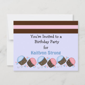 Niedlicher Cupcake zum Geburtstag Einladung