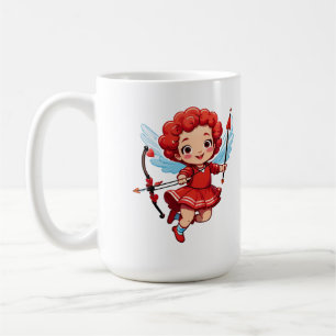 Niedlicher Cupid mit Bogen und Pfeil Kaffeetasse