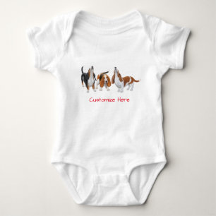 Niedlicher Dachshund-Jagdhund-Hundebaby-Einteiler Baby Strampler