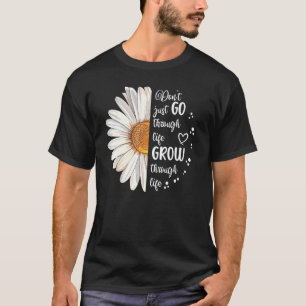 Niedlicher Daisy geht nicht Motivierend durch das T-Shirt