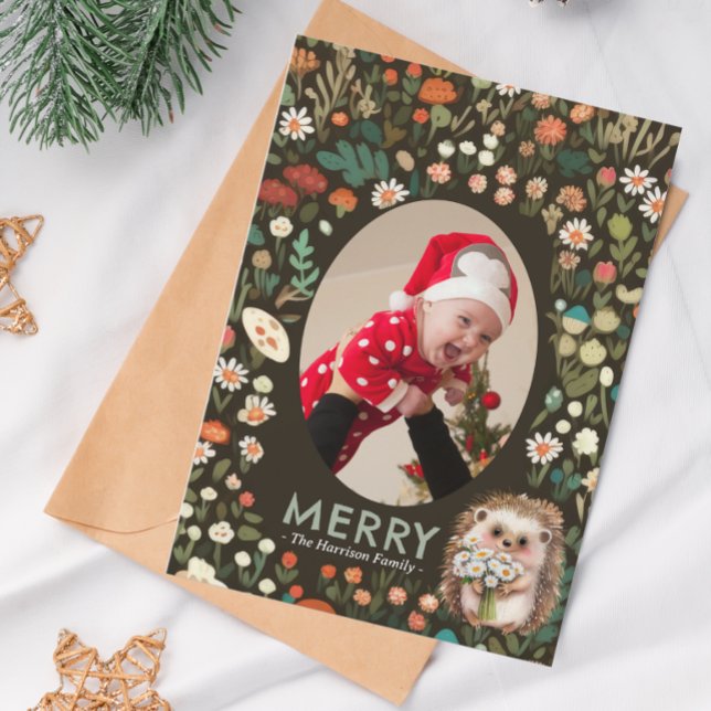 Niedlicher Daisy Woodland Tierwald Feiertagskarte (Von Creator hochgeladen)