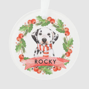 Niedlicher Dalmatiner Hunde Weihnachtsfeier Ornament