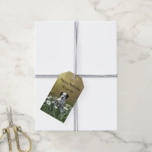 Niedlicher Dalmatiner Welpe in Daisies Geschenkanhänger