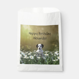 Niedlicher Dalmatiner Welpe in Daisies Geschenktütchen