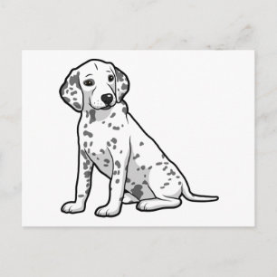 Niedlicher Dalmatiner Welpe Postkarte