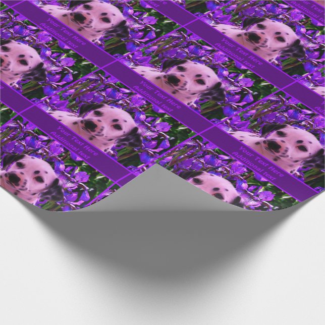 Niedlicher Dalmatiner Welpen Hunde Kunst Personali Geschenkpapier (Ecke)