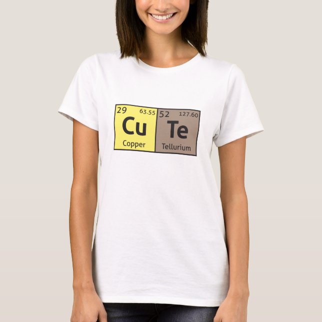 "Niedlicher" Damenkomödien-Wissenschafts-T - Shirt (Vorderseite)