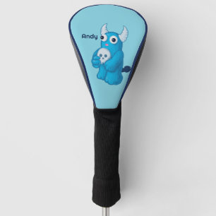 Niedlicher Dämon mit Schädel Golf Headcover