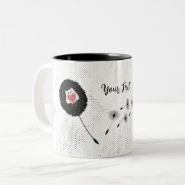Niedlicher Dandelion Igel Herz Zweifarbige Tasse