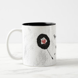 Niedlicher Dandelion Igel Herz Zweifarbige Tasse