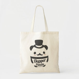 Niedlicher Dapper Panda mit Top Hat Tragetasche
