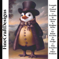 Niedlicher Dapper Pinguin, Coat & Top Hat BG9 Deco
