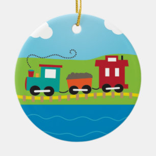 Niedlicher das Choo Choo des Kindes Zug Keramik Ornament