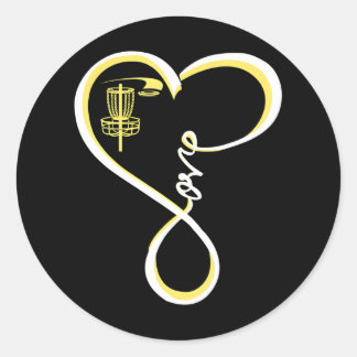 Niedlicher Datenträger Golf I Liebe Golf Gelb Runder Aufkleber