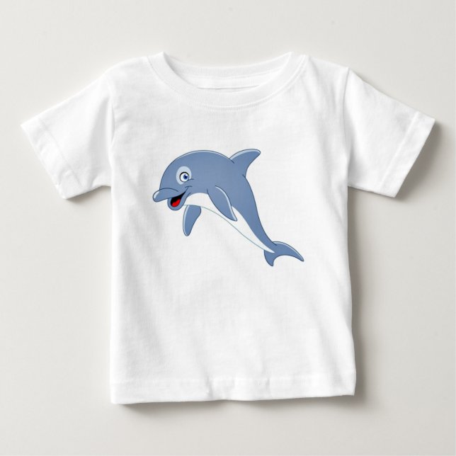 Niedlicher Delphin Baby T-shirt (Vorderseite)