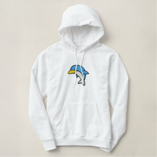 niedlicher Delphin Bestickter Hoodie