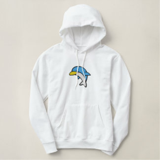 niedlicher Delphin Bestickter Hoodie
