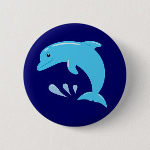 Niedlicher Delphin Button