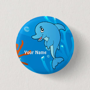 Niedlicher Delphin-Knopf für den Ozean Button