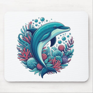 Niedlicher Delphin, Küstendelphin/Seeschifffahrt Mousepad