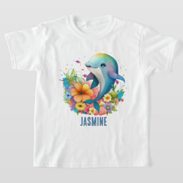 niedlicher Delphin-Name Mädchen T-Shirt