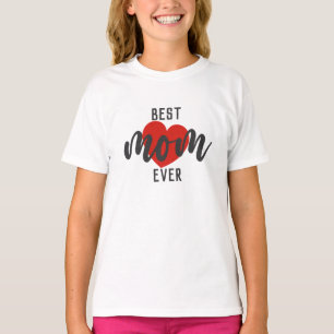 Niedlicher Design Text Beste Mama für alle Zeiten T-Shirt