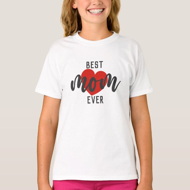 Niedlicher Design Text Beste Mama für alle Zeiten T-Shirt (Vorderseite)
