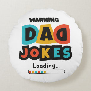 Niedlicher Design-Vater-Witze zum Vatertag Rundes Kissen