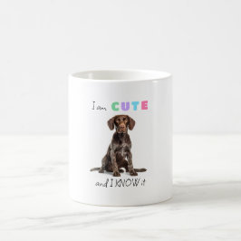 Niedlicher deutscher Kurzzeiger Kaffeetasse