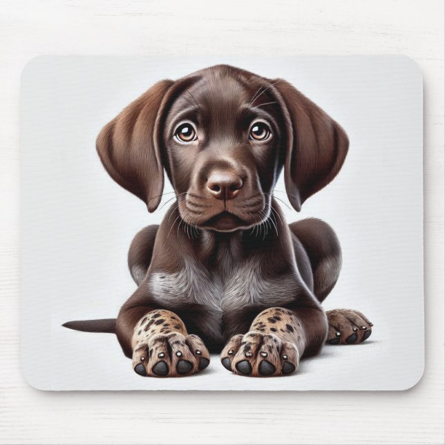 Niedlicher deutscher Kurzzeitpuppy Mousepad (Vorne)
