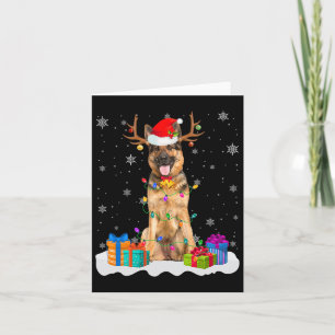 Niedlicher deutscher Schäferhund Dog Christmas Lig Karte