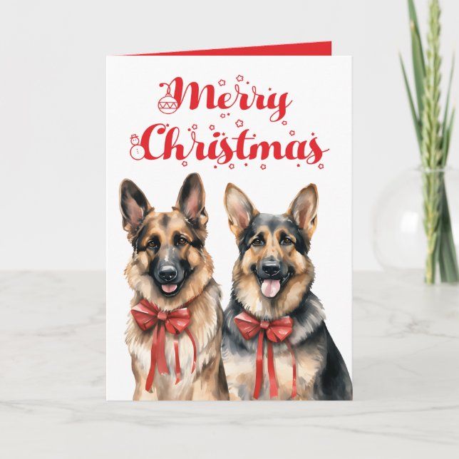 Niedlicher deutscher Schäferhund Welpenhund Frohe  Karte (Vorderseite)