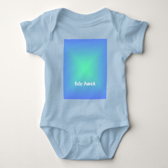 Niedlicher Diamant blau bis aquamaringrün personal Baby Strampler (Vorderseite)