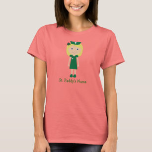 Niedlicher die Krankenschwester-Cartoon-Charakter T-Shirt